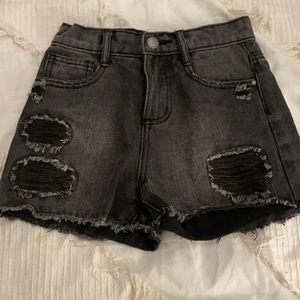 COTTON ON girls size 6 black-grayish jean shorts
